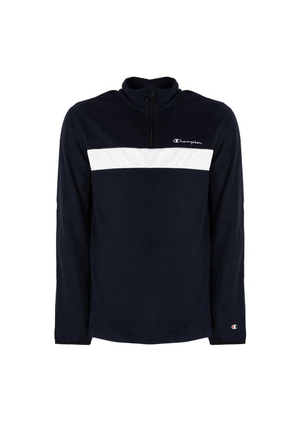 Champion Bluza | 218103 | Mężczyzna | Biały, Granatowy. Okazja: na co dzień. Typ kołnierza: kołnierzyk stójkowy. Kolor: niebieski, biały, wielokolorowy. Materiał: poliester. Styl: casual, sportowy, elegancki