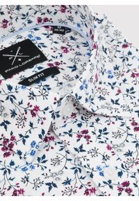 Pako Lorente - PAKO LORENTE – Koszula męska w kwiatowy wzór długi rękaw. Okazja: na co dzień. Materiał: bawełna, elastan. Długość rękawa: długi rękaw. Długość: długie. Wzór: kwiaty. Styl: casual #7