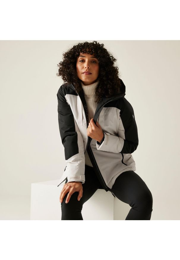 Regatta - Kurtka damska przejściowa ocieplana przeciwdeszczowa Maldeine. Kolor: beżowy. Materiał: tkanina, puch. Sport: turystyka piesza