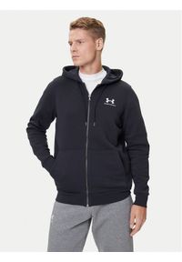 Under Armour Bluza UA Essential Fleece FZ Hood 1373881 Czarny Regular Fit. Kolor: czarny. Materiał: bawełna #1