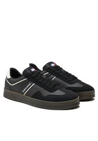 Tommy Jeans Sneakersy Leather Retro Cupsole EM0EM01414 Czarny. Kolor: czarny. Materiał: skóra