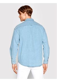 Americanos Koszula jeansowa Unisex Michigan Niebieski Oversize. Kolor: niebieski. Materiał: jeans, bawełna #9
