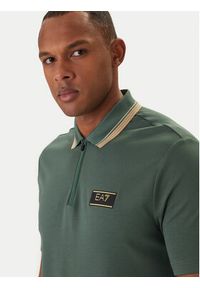 EA7 Emporio Armani Polo 7M001333 AF13739 Zielony Regular Fit. Typ kołnierza: polo. Kolor: zielony. Materiał: wiskoza #2
