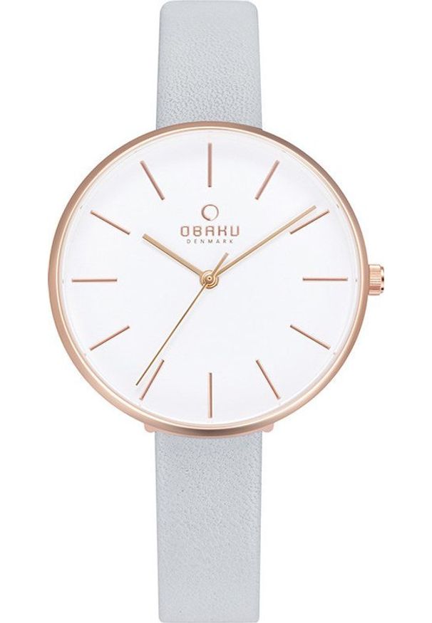 Zegarek OBAKU Zegarek damski Obaku Denmark V211LXVIRL szary. Kolor: szary