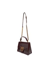 Pinko - PINKO Torebka Love One Top Handle Classic Light PE 25 PLTT 100066 A1UV Y1HQ Bordowy. Kolor: czerwony. Materiał: skórzane #4