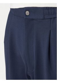 Calvin Klein Spodnie materiałowe LV04LF607G Granatowy Tapered Fit. Kolor: niebieski. Materiał: wiskoza #5