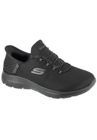 skechers - Buty sportowe Sneakersy damskie, Slip-Ins: Summits - Diamond Dream. Kolor: czarny. Sport: turystyka piesza