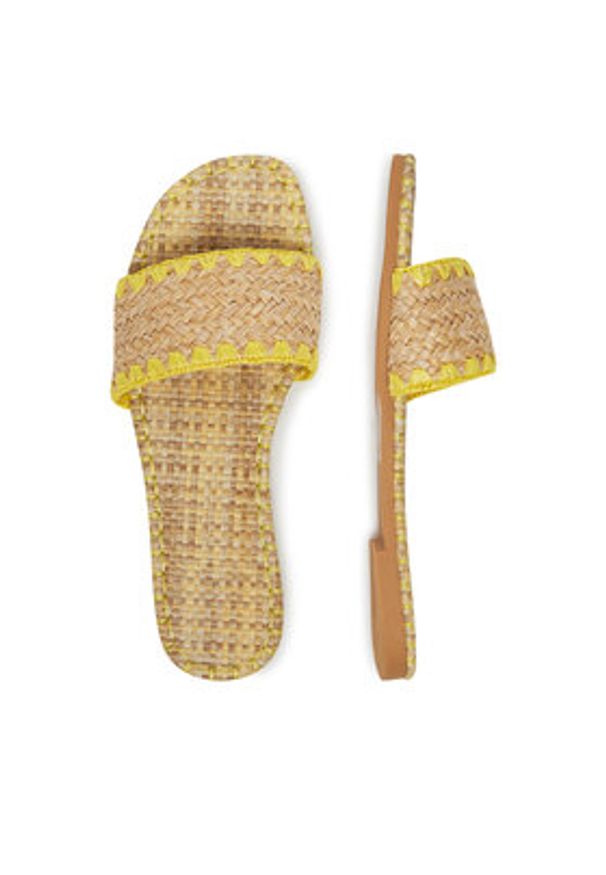 DeeZee Klapki BP6097-5 Beżowy. Kolor: beżowy. Materiał: skóra