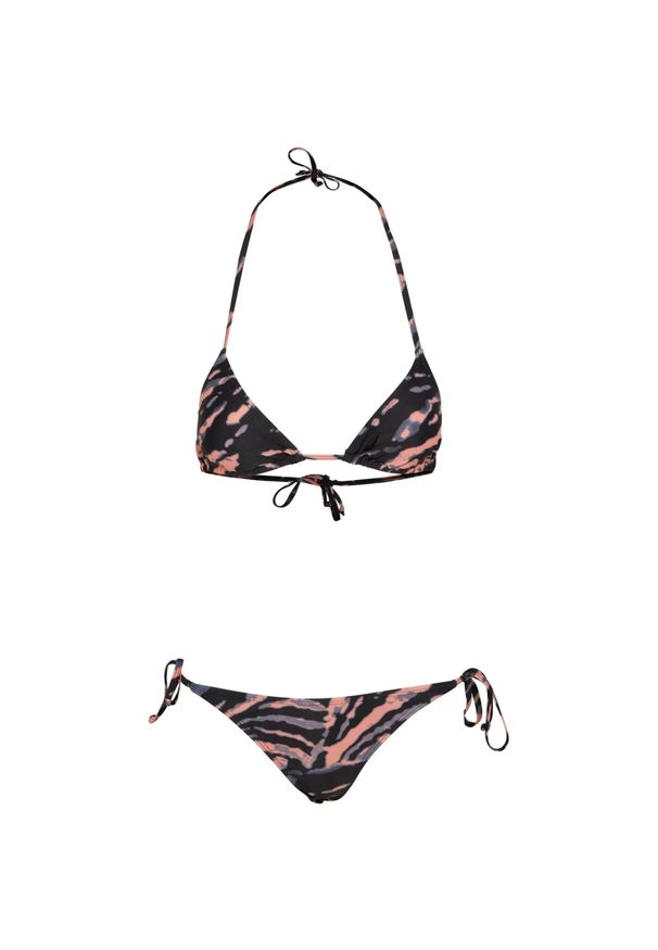 Urban Classics - Bikini Damskie Tie Dye. Kolor: pomarańczowy, niebieski, wielokolorowy