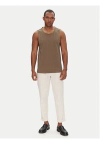 BOSS Tank top 50536739 Khaki Regular Fit. Kolor: brązowy. Materiał: bawełna #4