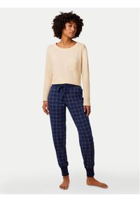Triumph Spodnie piżamowe 10216544 Granatowy Regular Fit. Kolor: niebieski. Materiał: bawełna #1