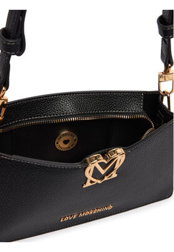 Love Moschino - LOVE MOSCHINO Torebka JC4128PP1OLM0000 Czarny. Kolor: czarny. Materiał: skórzane