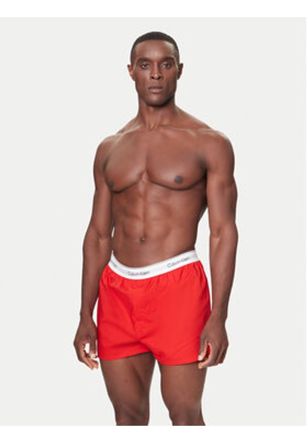 Calvin Klein Underwear Komplet 3 par bokserek LV00NB4267 Czerwony. Kolor: czerwony. Materiał: bawełna