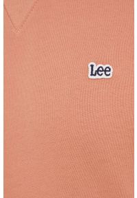 Lee bluza bawełniana męska kolor pomarańczowy gładka. Kolor: pomarańczowy. Materiał: bawełna. Wzór: gładki