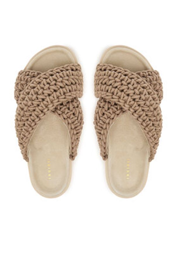 Inuikii Klapki Woven 1004.003.0062 Beżowy. Kolor: beżowy. Materiał: materiał