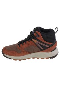 Buty Merrell Wildwood Sneaker Mid Wp M J067299 brązowe. Wysokość cholewki: za kostkę. Kolor: brązowy. Materiał: materiał. Szerokość cholewki: normalna. Sezon: zima