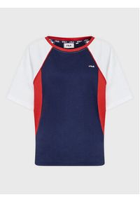 Fila T-Shirt Zawiya FAW0266 Granatowy Oversize. Kolor: niebieski. Materiał: bawełna