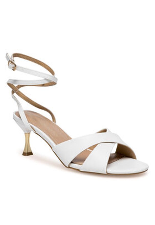 Sergio Bardi Sandały WYL3738-2Z-SB Biały. Kolor: biały. Materiał: skóra