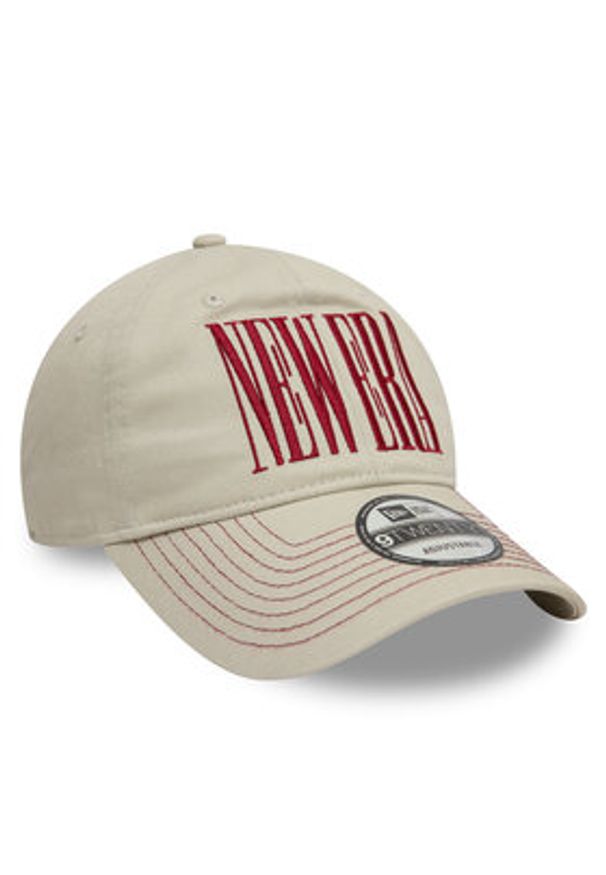 New Era Czapka z daszkiem Wordmark 9TWENTY 60595444 Beżowy. Kolor: beżowy. Materiał: bawełna