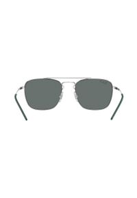 Ray-Ban okulary przeciwsłoneczne męskie kolor srebrny. Kształt: prostokątne. Kolor: srebrny #3