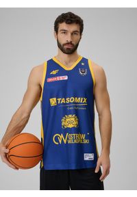 4f - 4F Koszulka meczowa replika wyjazdowa z sezonu 2025/26 męska 4F x Stal Ostrów - granatowa S. Kolor: niebieski. Materiał: materiał. Wzór: nadruk. Sport: fitness #1