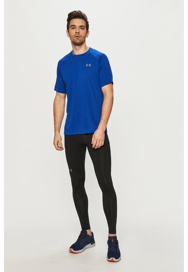 Under Armour - Legginsy. Kolor: czarny. Materiał: dzianina