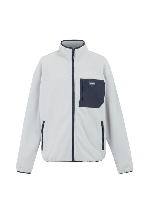 Regatta - Męska Bluza Polarowa Frankie Z Pełnym Zamkiem Błyskawicznym. Kolor: wielokolorowy, niebieski, szary, fioletowy. Materiał: polar. Sezon: zima. Styl: sportowy. Sport: turystyka piesza