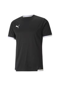 Puma - Koszulka piłkarska męska PUMA teamLIGA Jersey. Kolor: czarny, biały, wielokolorowy. Materiał: jersey. Sport: piłka nożna #1