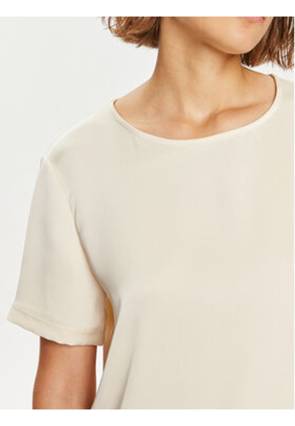 Weekend Max Mara Bluzka Gilbert 2425946051650 Beżowy Oversize. Kolor: beżowy. Materiał: syntetyk