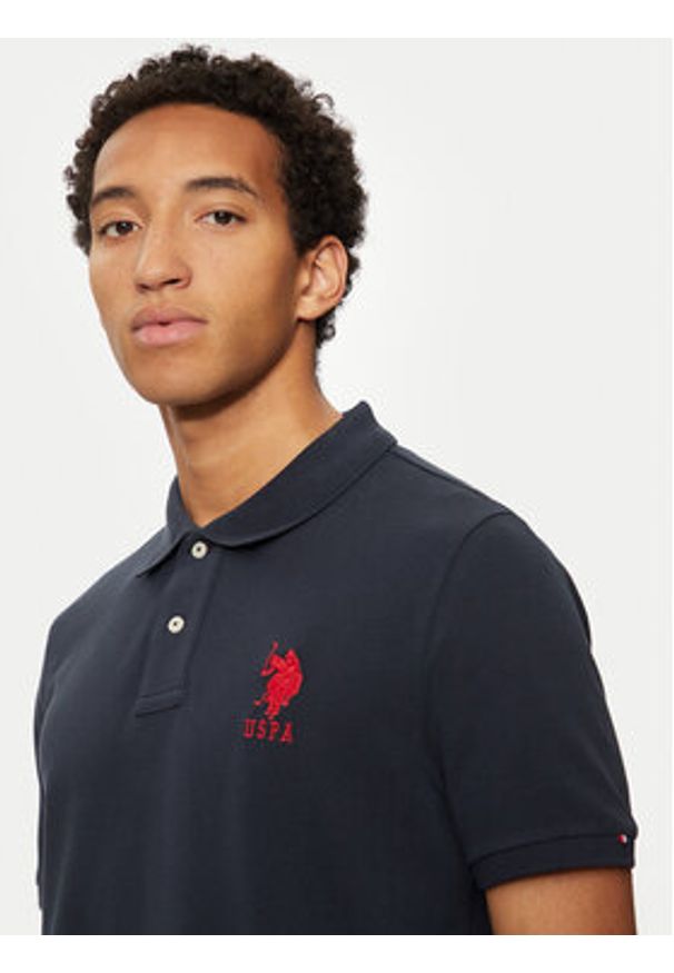 U.S. Polo Assn. Polo MUP3313 Granatowy Regular Fit. Typ kołnierza: polo. Kolor: niebieski. Materiał: bawełna