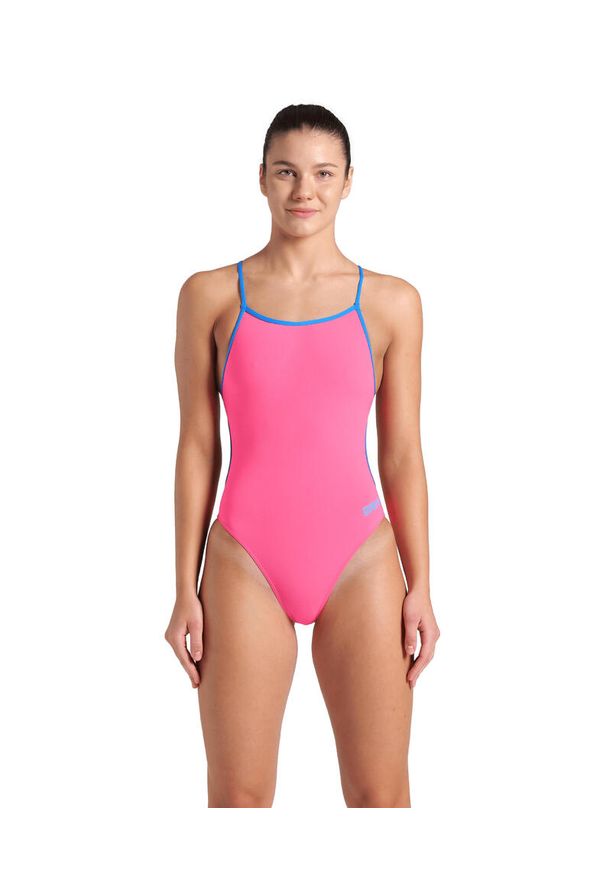 Arena - Strój kąpielowy damski Swimsuit Lace Back Solid. Kolor: różowy