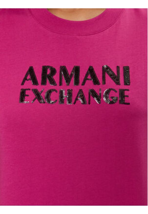 Armani Exchange T-Shirt XW000060 AF10354 UA256 Różowy Regular Fit. Kolor: różowy. Materiał: bawełna