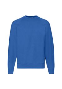 FRUIT OF THE LOOM - Klasyczna Bluza Raglanowa Unisex Dla Dorosłych. Kolor: niebieski. Długość rękawa: raglanowy rękaw