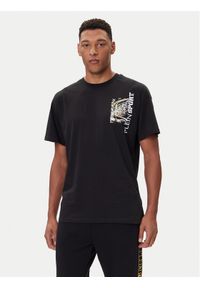 Plein Sport T-Shirt FAEC MTK8368 STE001N Czarny Loose Fit. Kolor: czarny. Materiał: bawełna. Styl: sportowy #1