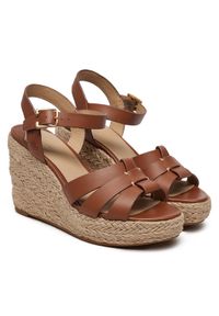 Lauren Ralph Lauren - LAUREN RALPH LAUREN Espadryle Soffia 802953961001 Brązowy. Kolor: brązowy. Materiał: skóra