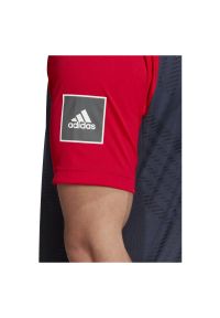 Adidas - Koszulka piłkarska adidas Jacquard Jersey FR7210. Typ kołnierza: dekolt w kształcie V. Materiał: jersey. Długość rękawa: raglanowy rękaw. Wzór: nadruk. Sport: piłka nożna #5