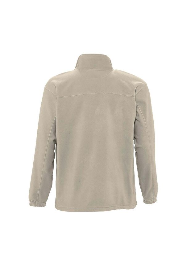 SOL'S - Męski Polar North Bluza Polarowa Outdoor. Kolor: beżowy. Materiał: polar. Sezon: zima. Styl: sportowy