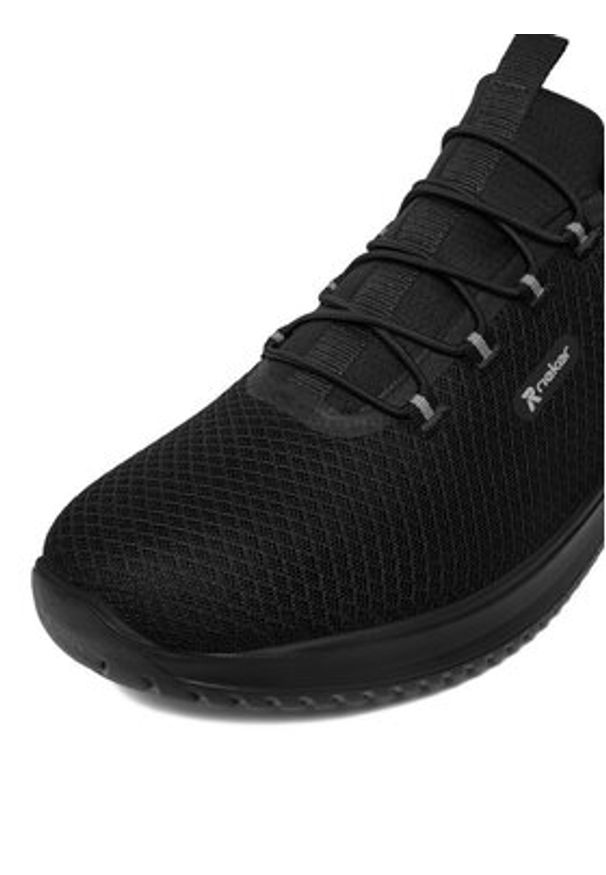 Rieker Sneakersy B9655-00 Czarny. Kolor: czarny. Materiał: materiał