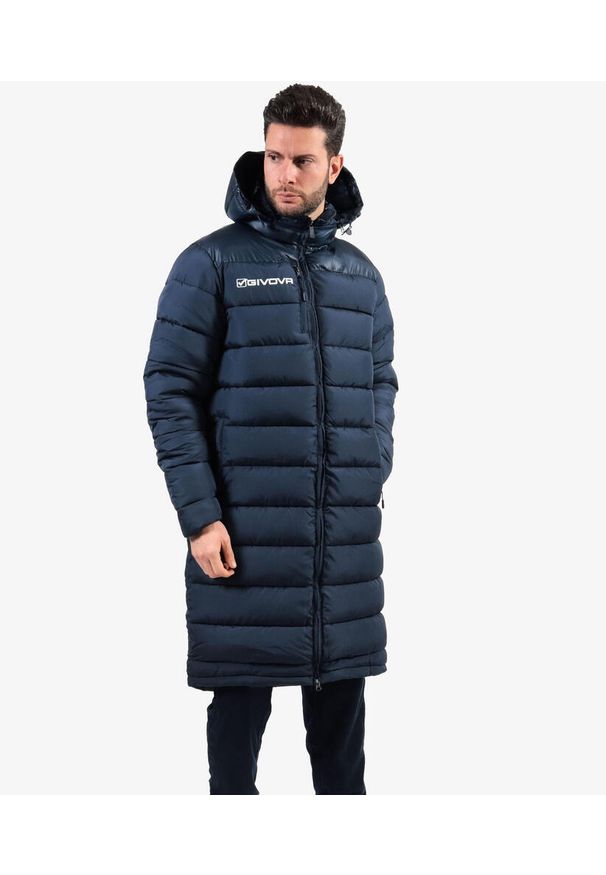 Givova Granatowa Kurtka Zimowa 3XL - Ciepła i Wodoodporna. Kolor: niebieski. Sezon: zima. Styl: elegancki