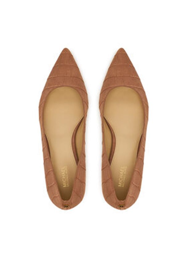 MICHAEL Michael Kors Czółenka Alina Flex Kitten 40S6HNMP1S Brązowy. Kolor: brązowy. Materiał: zamsz, skóra