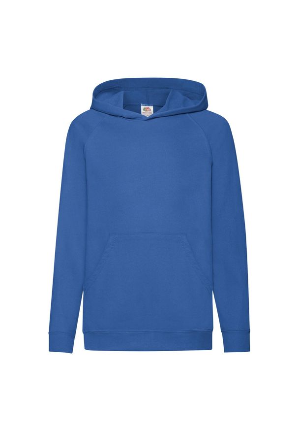 FRUIT OF THE LOOM - Lekka Bluza Z Kapturem Dla Dzieci. Typ kołnierza: kaptur. Kolor: niebieski