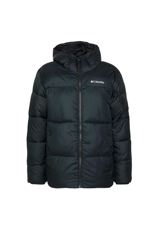 columbia - Kurtka Puchowa Męska Columbia Puffect Hooded Jacket. Kolor: czarny. Materiał: puch. Sezon: zima