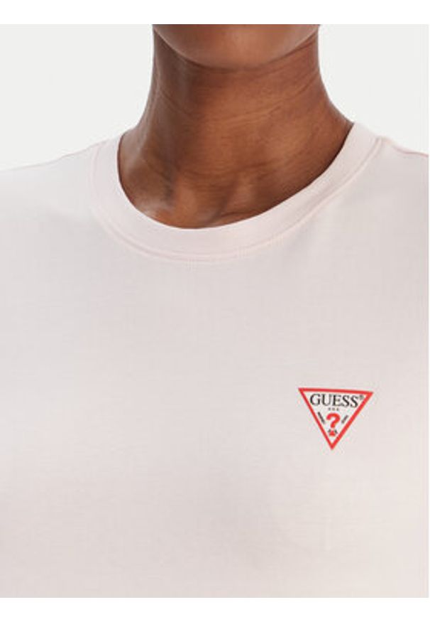 Guess T-Shirt W2YI44 J1314 Różowy Regular Fit. Kolor: różowy. Materiał: bawełna
