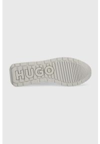 Hugo - HUGO sneakersy Icelin Runn 50474406.100 kolor szary. Nosek buta: okrągły. Zapięcie: sznurówki. Kolor: szary. Materiał: guma #4