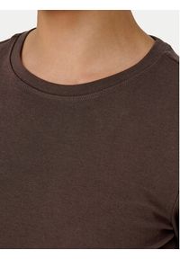 only - ONLY Bluzka Riley 15323159 Brązowy Slim Fit. Kolor: brązowy. Materiał: bawełna #3