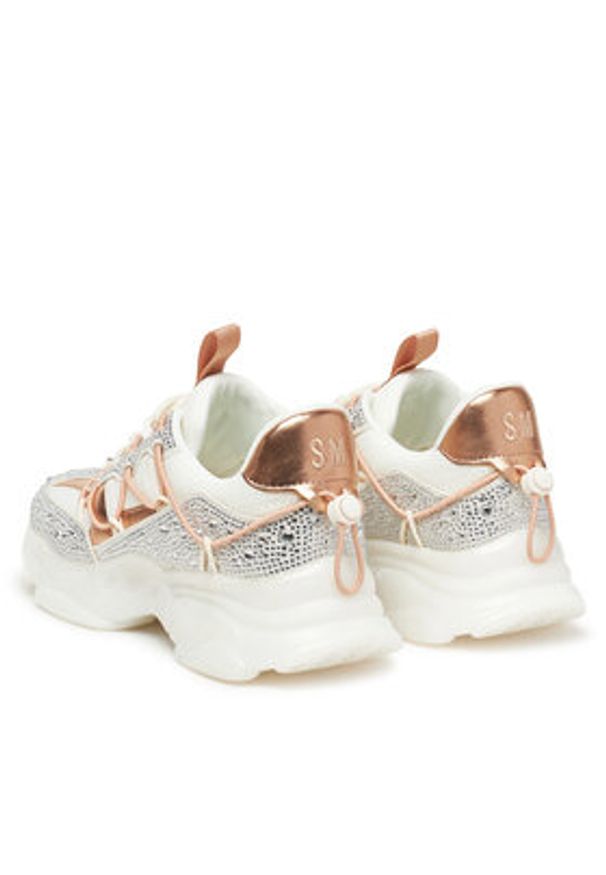 Steve Madden Sneakersy Magneto-R-E SM19000109 Srebrny. Kolor: srebrny. Materiał: materiał