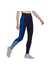 Adidas - Legginsy adidas Essentials Colorblock W. Kolor: niebieski