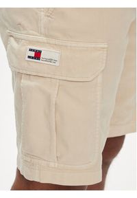 Tommy Jeans Szorty materiałowe Ethan DM0DM18809 Beżowy Regular Fit. Kolor: beżowy. Materiał: bawełna