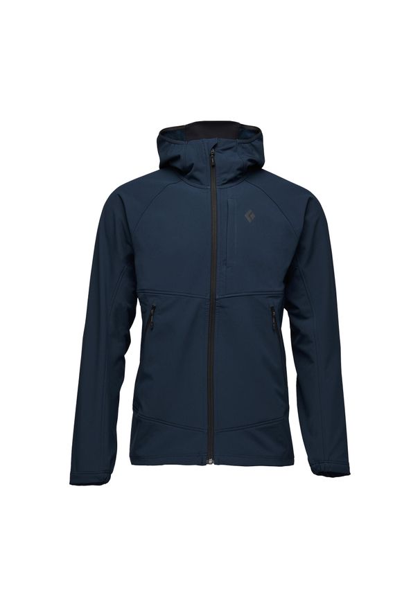 Kurtka softshell męska Black Diamond Element Hoody. Kolor: niebieski. Materiał: softshell