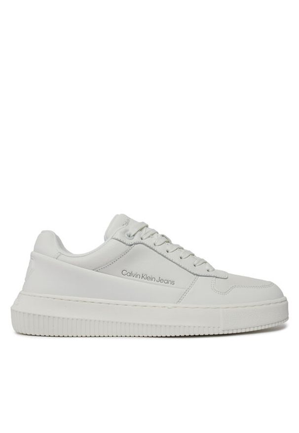 Calvin Klein Jeans Sneakersy Chunky Cupsole Low Lth In Sat YM0YM00873 Biały. Kolor: biały. Materiał: materiał